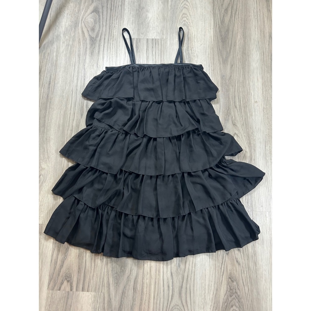 Erin Fetherston for Target Black Tiered Ruffle Mini Dress Spaghetti Strap Size 3